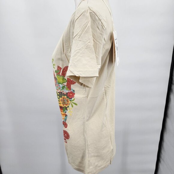 MONTANA WEST American Bling Saddle Up Buttercup Short Sleeve T Shirt Top L NWT - Picture 7 of 11